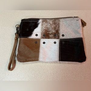 Cute Myra Bag , multi hide , new never used great for a wristlet or make up bag